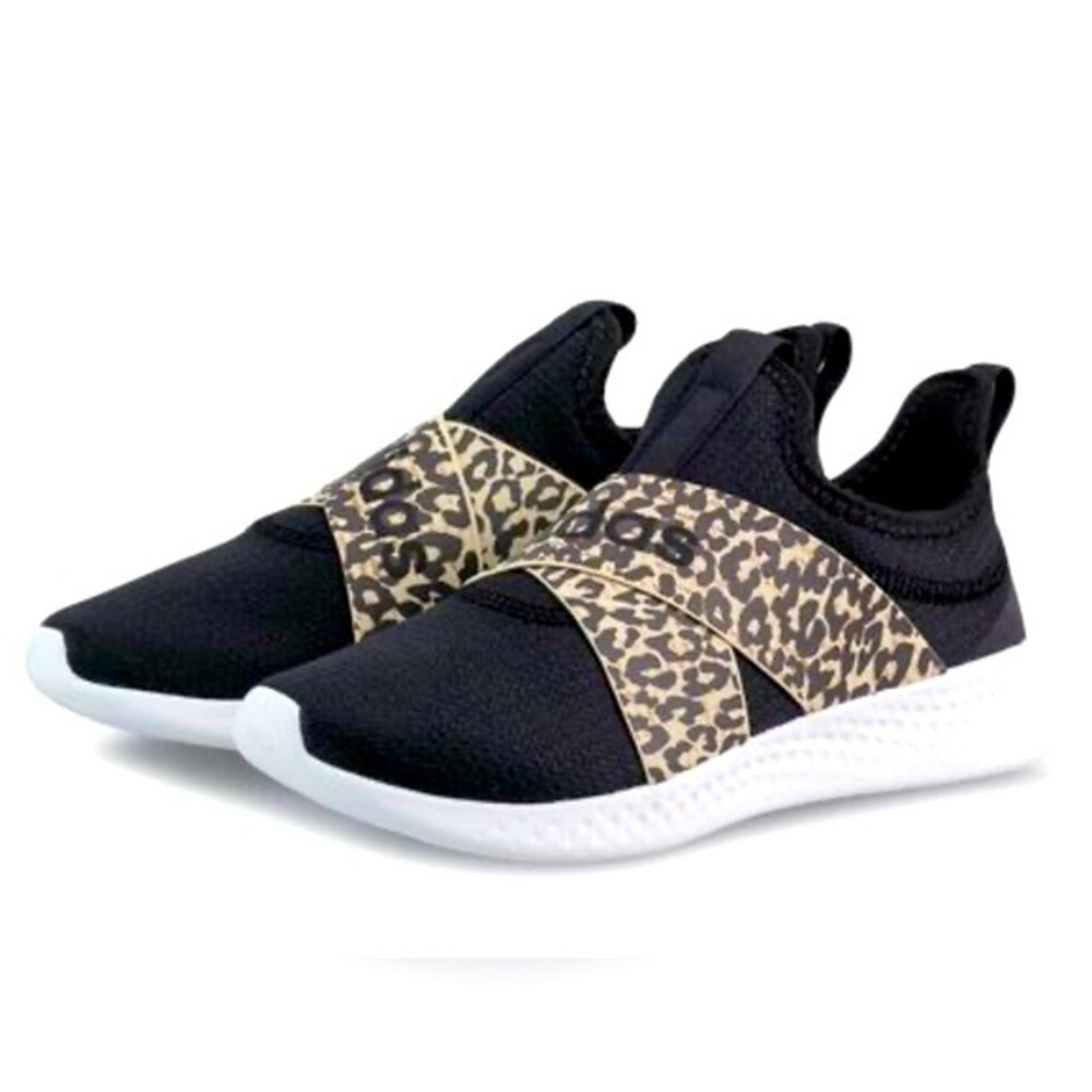 Adidas Black Leopard Puremotion Adapt Slip On Sneakers 11